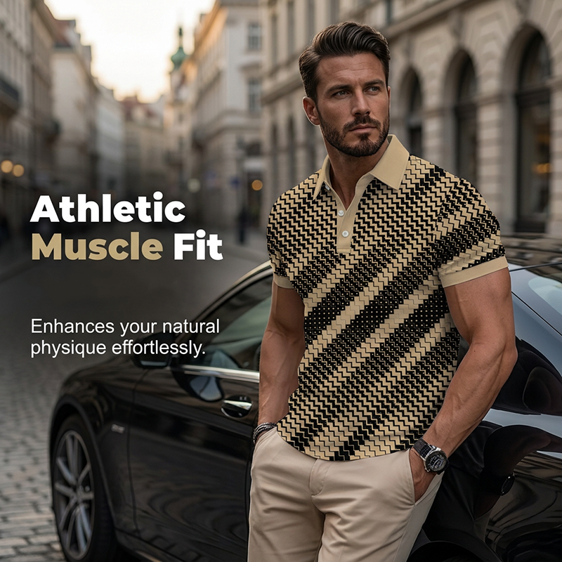 Camisas con cuello y estampado geométrico para hombre
