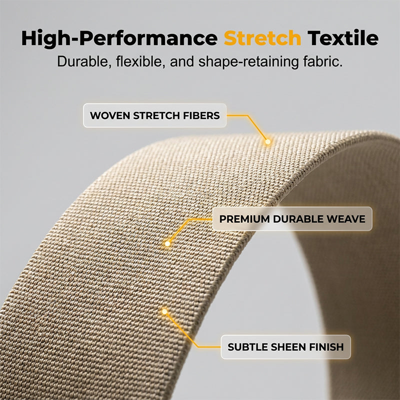 New Arrival Men Push-Pull Automatic Buckle Casual Polyester Belt