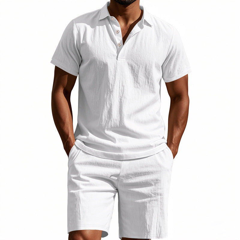 2-delige casual set voor heren met top en short