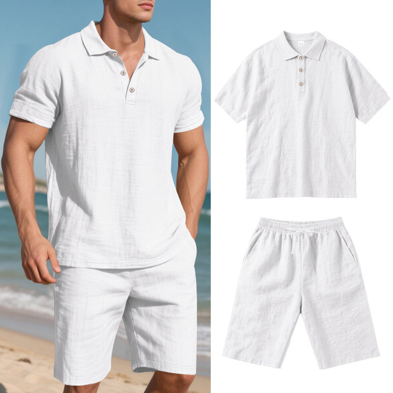 2-delige casual set voor heren met top en short