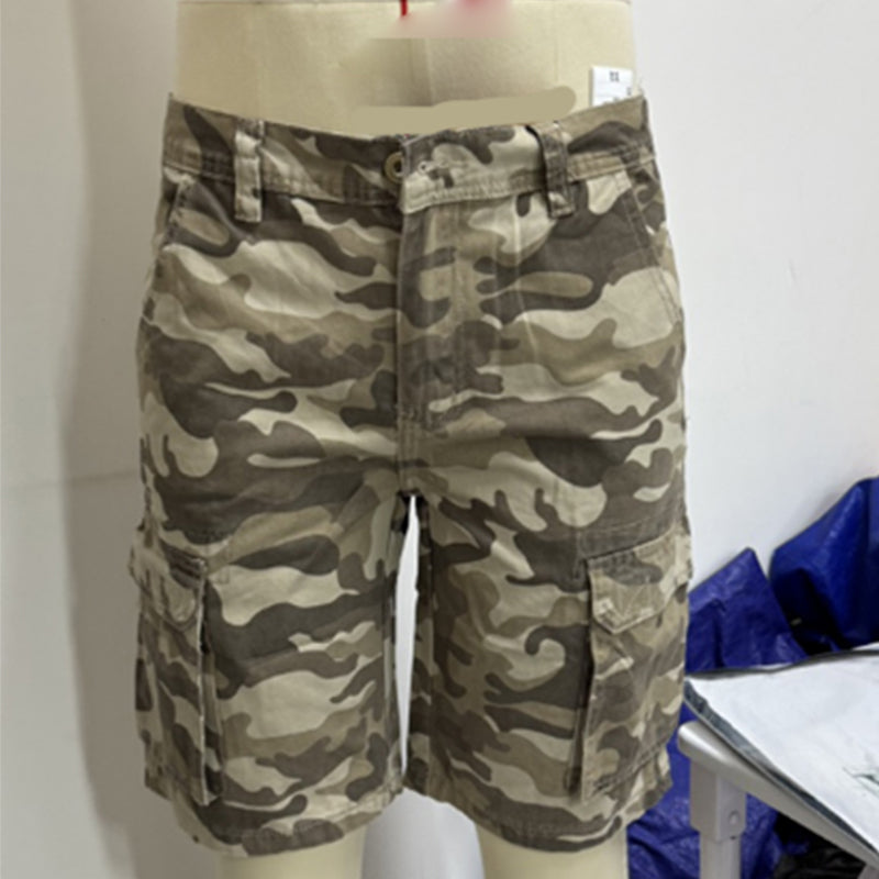 NU Heren camouflage-cargoshort met meerdere zakken