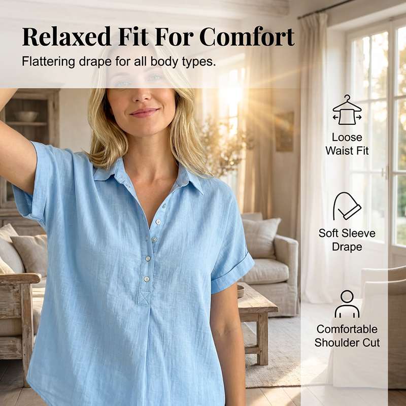 Chemise décontractée premium respirante