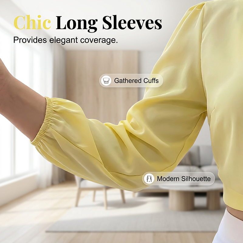Top elegante da donna con scollo a V e cintura in vita