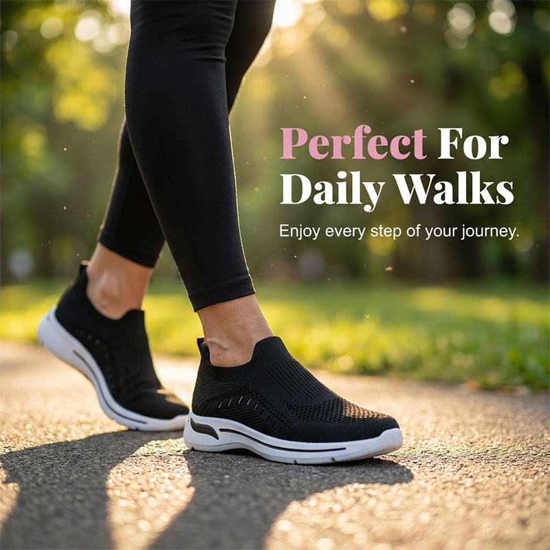 Ademende gebreide wandelschoenen voor dames