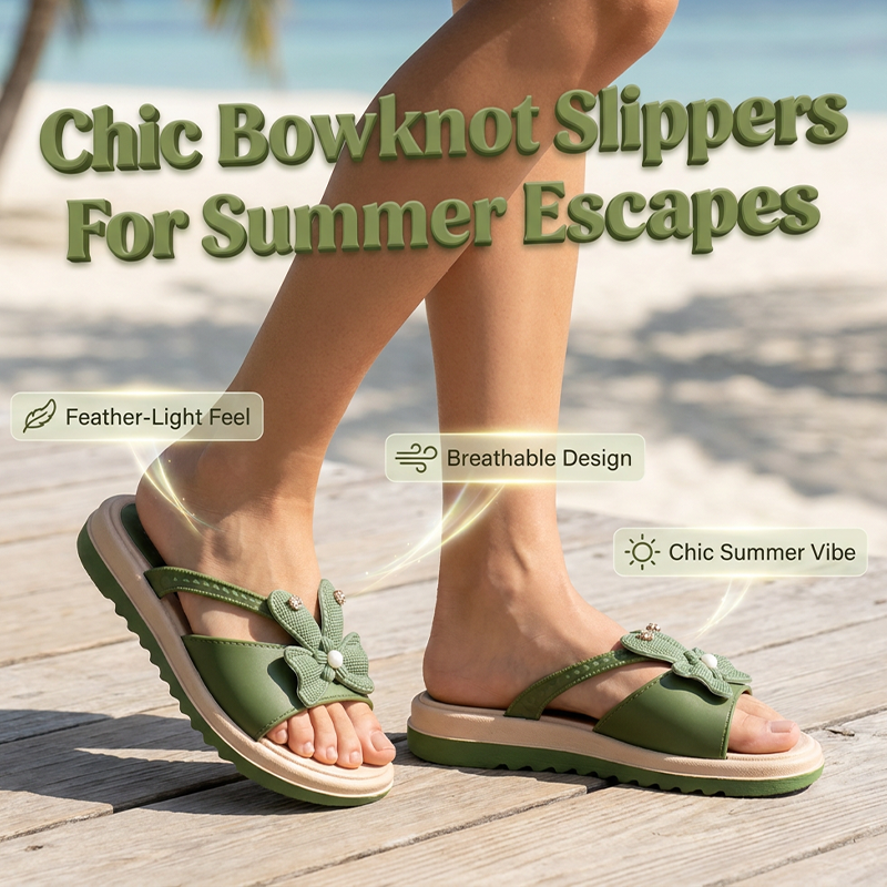 Chique slippers met strik voor zomerse uitstapjes