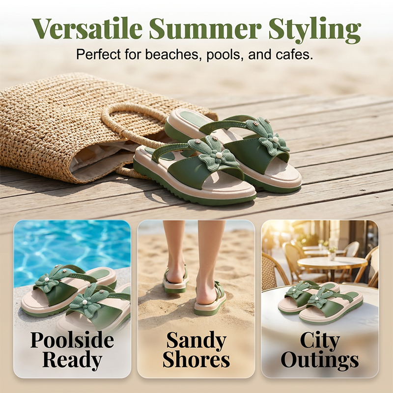 Chique slippers met strik voor zomerse uitstapjes