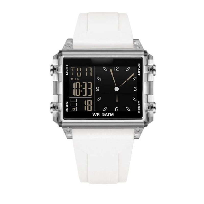 SpecialWaterproof Transparent Digital Watch ¨C 50M Rating, Luminous Display, Hybrid Time