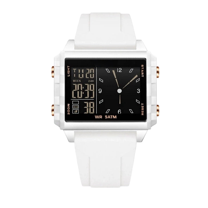 SpecialWaterproof Transparent Digital Watch ¨C 50M Rating, Luminous Display, Hybrid Time