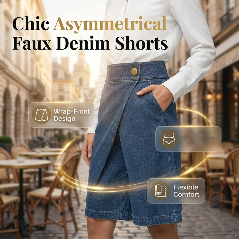 Asymmetrische shorts met wijde pijpen voor dames