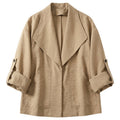 Chaqueta informal de solapa y estilo vintage para mujer