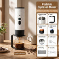 Macchina da caffè espresso portatile NOW da viaggio - Design compatto, display digitale, ricarica rapida Type-C e espresso perfetto da 90ml