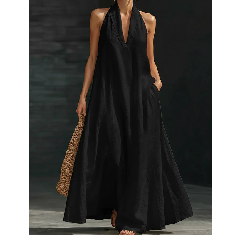 Elegant Summer Casual Halter Maxi Dress