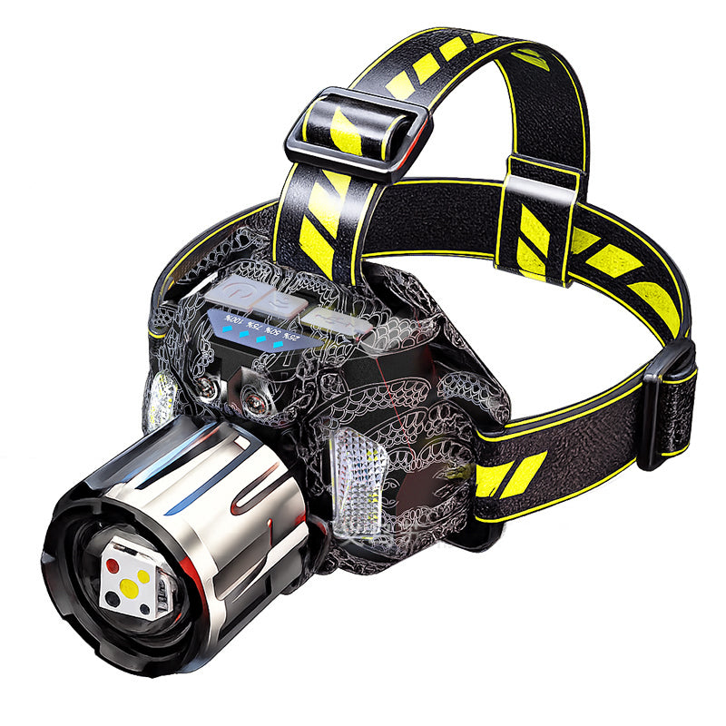 NOVEDAD Linterna frontal LED recargable de 5 colores ¨C Sensor de movimiento y modos de pesca/UV