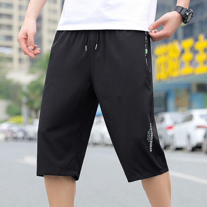 Pantaloni sportivi da uomo leggeri, ad asciugatura rapida e a gamba corta