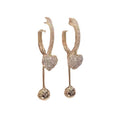 Sparkling Heart Dangle Earrings for Women