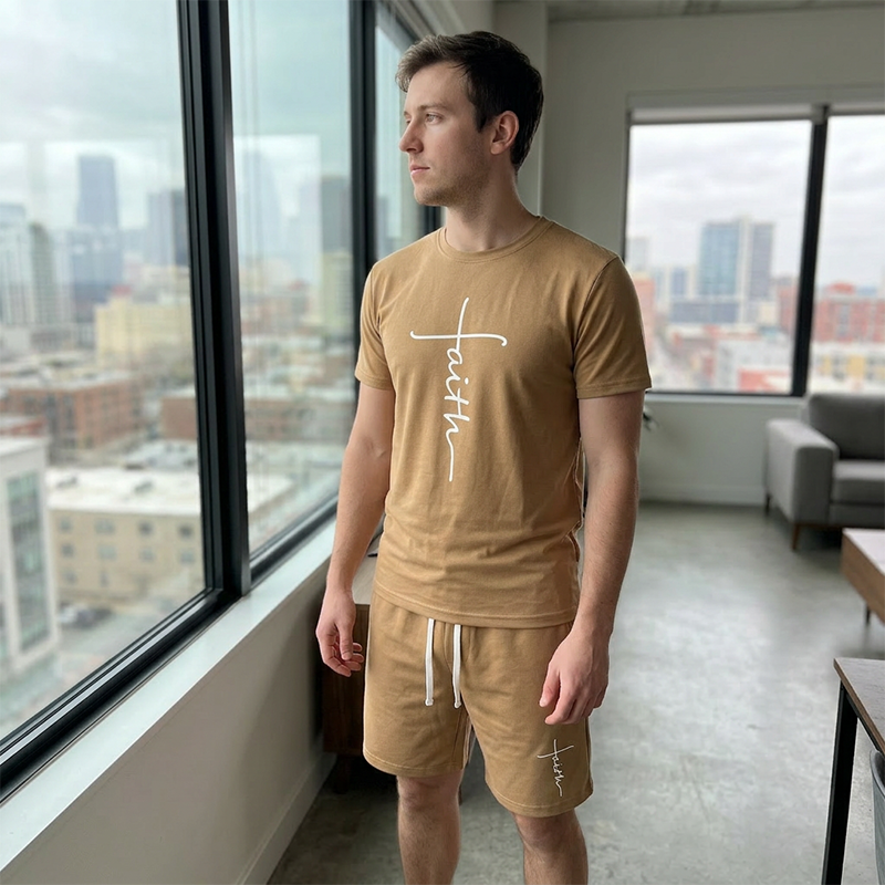 Casual sportset voor heren voor de zomer