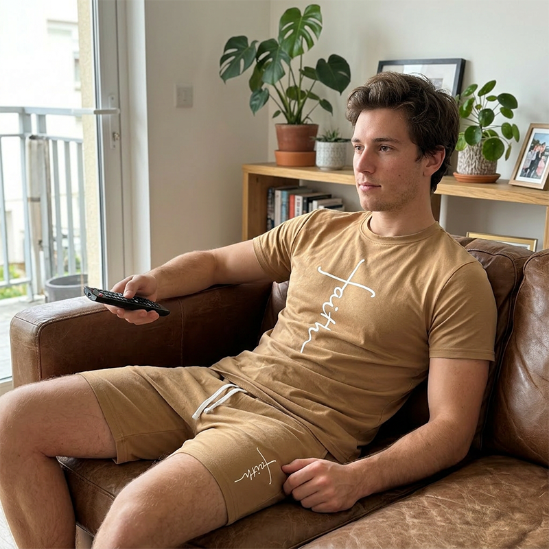 Casual sportset voor heren voor de zomer