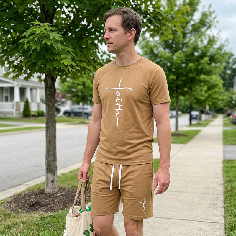 Casual sportset voor heren voor de zomer