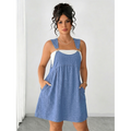 Women's Casual Overall Pinafore Dress