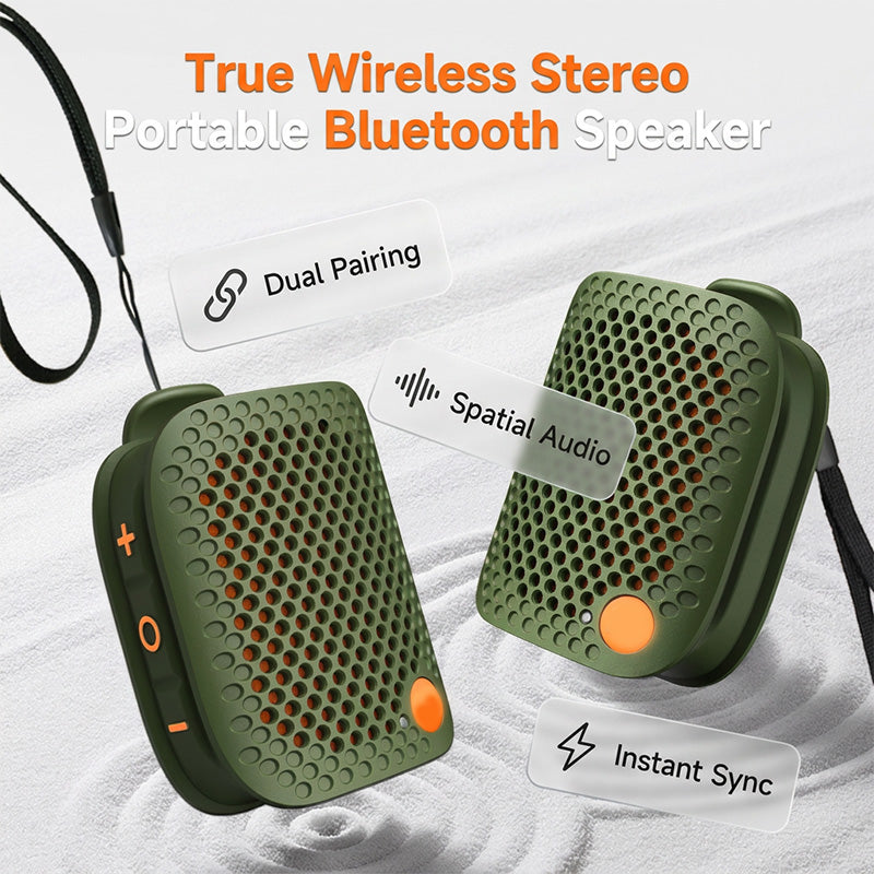 Altoparlante Bluetooth portatile speciale ¨C Stereo TWS, impermeabile IPX5, bassi potenti