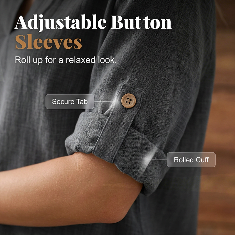 Casual blouse met losse pasvorm en V-hals voor dames