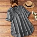 Casual blouse met losse pasvorm en V-hals voor dames