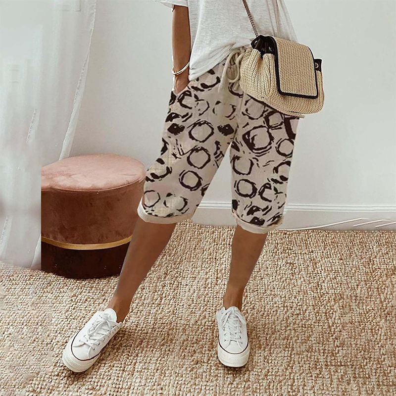 Pantalon court décontracté pour femme