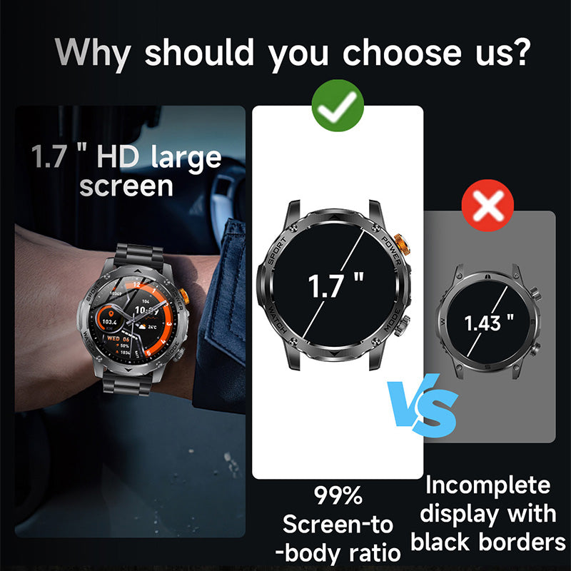 Montre de sport intelligente Bluetooth avec batterie de 1000mAh