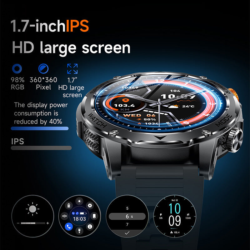 Montre de sport intelligente Bluetooth avec batterie de 1000mAh