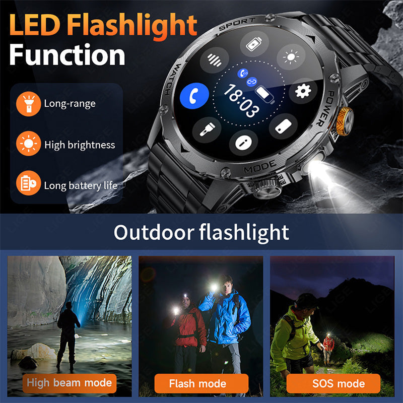 Montre de sport intelligente Bluetooth avec batterie de 1000mAh