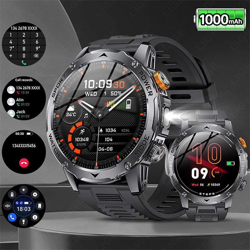 Montre de sport intelligente Bluetooth avec batterie de 1000mAh