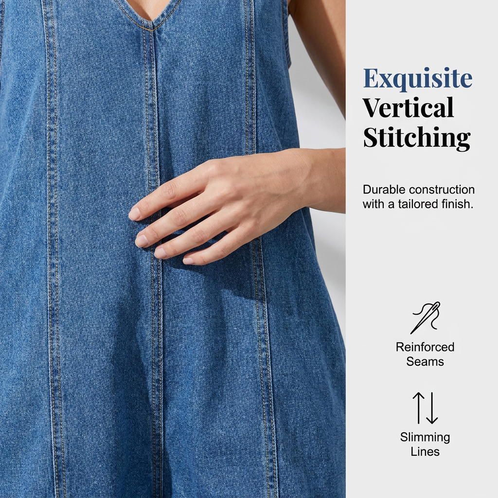 Damesjumpsuit met korte broek, V-hals, zonder mouwen en losse pasvorm