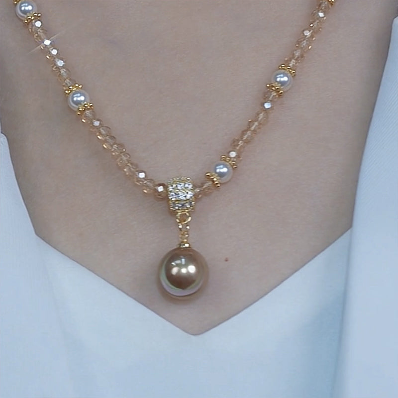 GratisCadena elegante de perlas sintéticas para mujer
