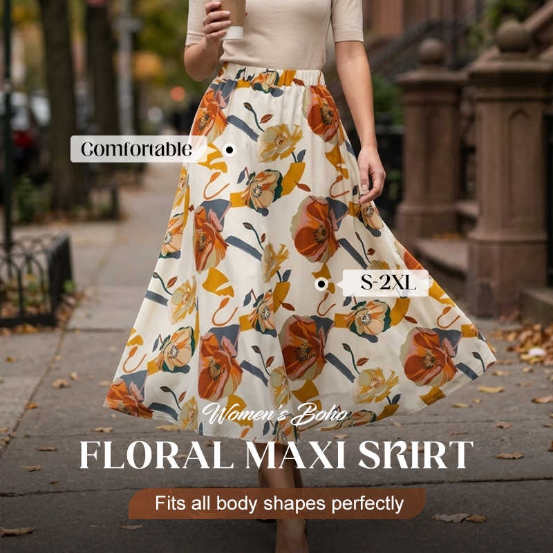 Jupe longue fleurie bohème pour femme
