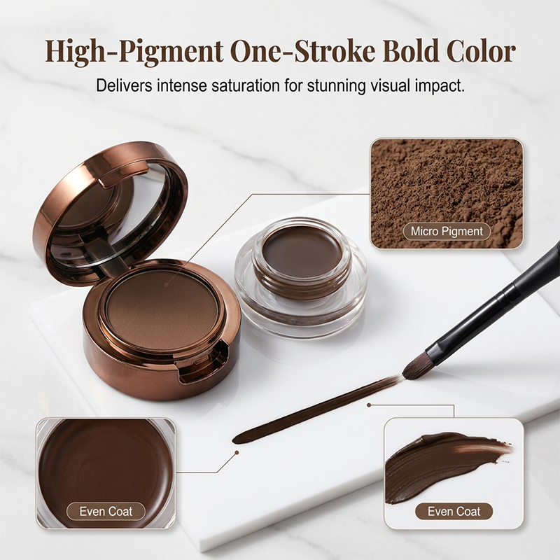 Eyeliner et gel pour sourcils 2-en-1 waterproof et résistant aux bavures pour un look impeccable en quelques secondes.