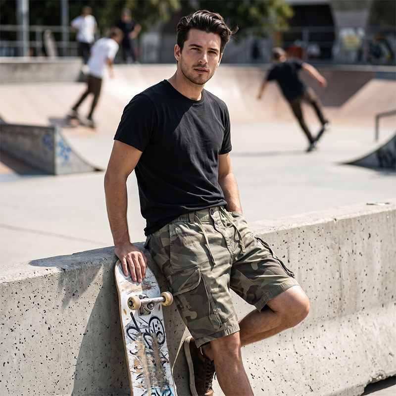 Men's Casual Relaxed Fit Cargo Shorts ¨C Multi-Pockets, Breathable, Rugged
