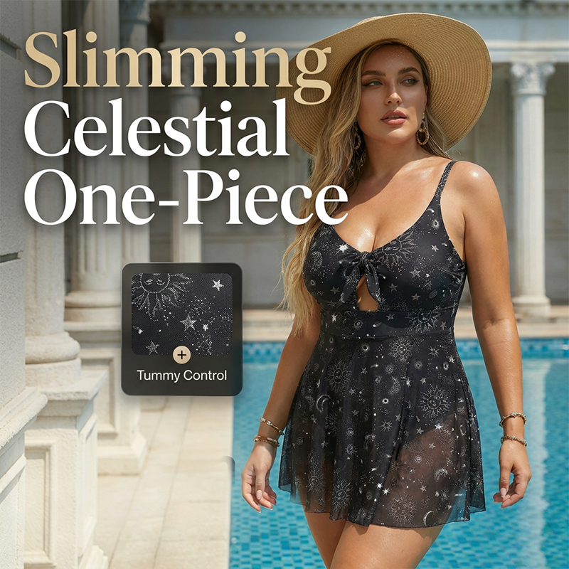 Maillot de bain robe NOW à imprimé étoilé