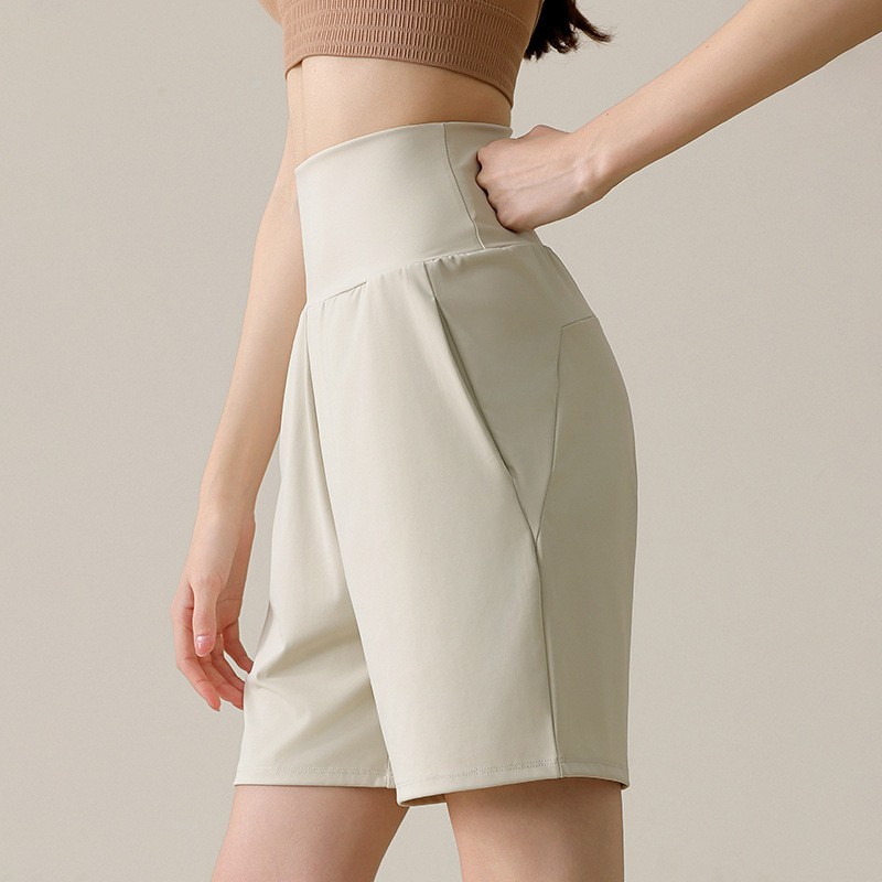 Shorts deportivos de running holgados de cintura alta para mujer