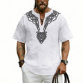 Chemise vintage à manches courtes pour homme