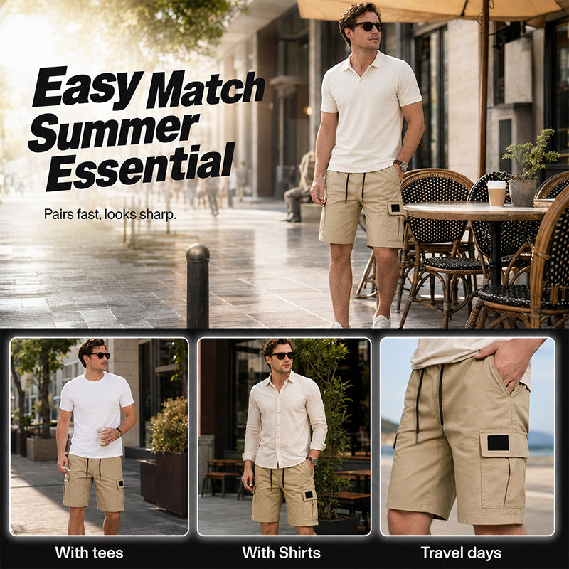 Klassieke stretch cargoshort voor heren