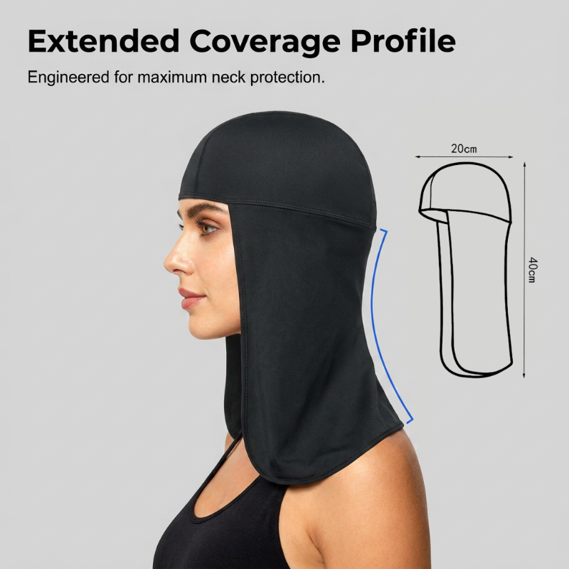 Cagoule légère respirante pour l’extérieur avec couvre-nuque