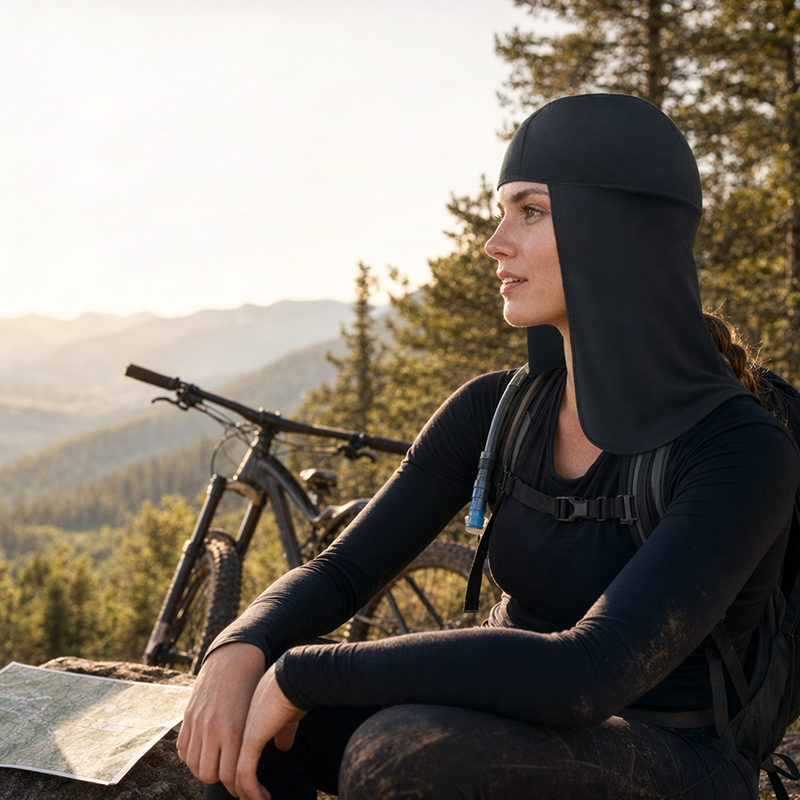 Gorro transpirable para exteriores con cubrenuca