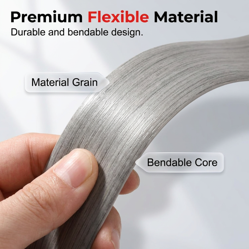 Perfil de transición autoadhesivo versátil para suelos ¨C Flexible, se puede cortar a medida y sirve para azulejos, madera, laminado y hormigón