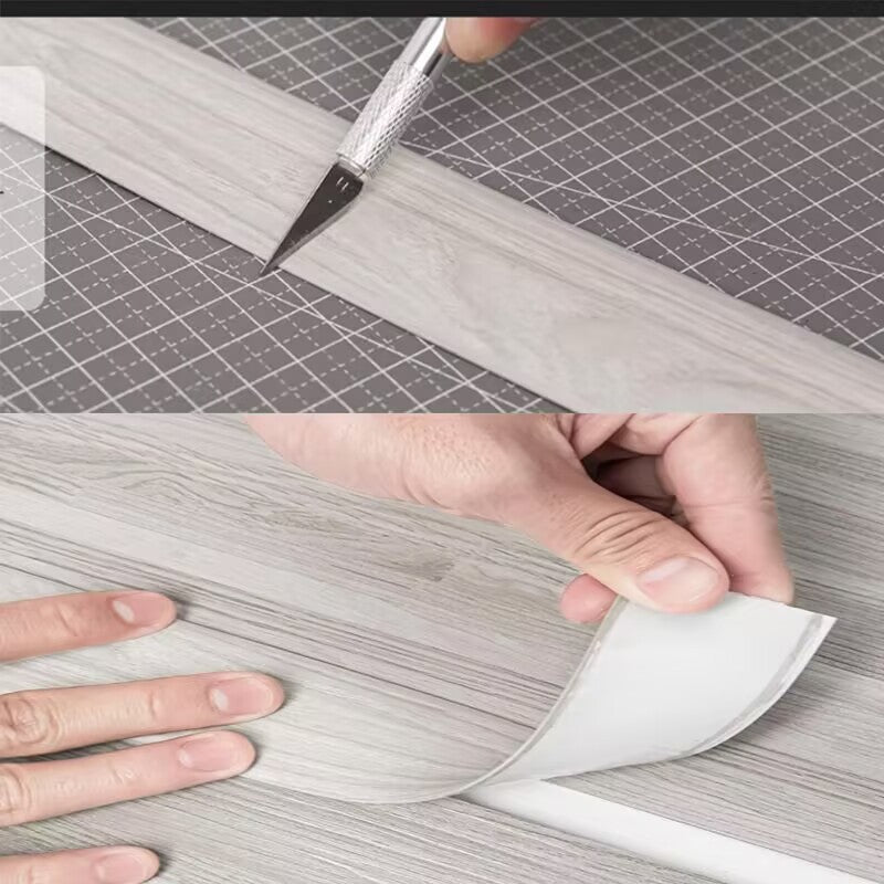 Perfil de transición autoadhesivo versátil para suelos ¨C Flexible, se puede cortar a medida y sirve para azulejos, madera, laminado y hormigón