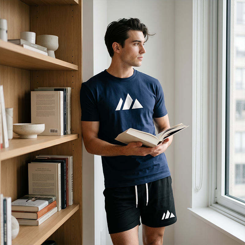 Men's Short Sleeve T-Shirt & Drawstring Shorts Set