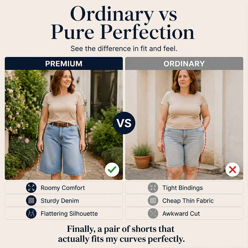Shorts bermuda en denim à coupe décontractée pour femme