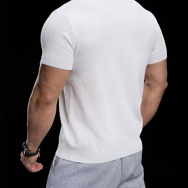 Ademend gebreid shirt met v-hals
