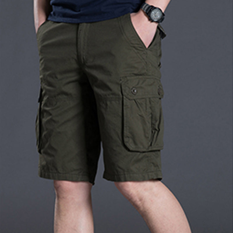 Pantalones cortos cargo para hombre con múltiples bolsillos