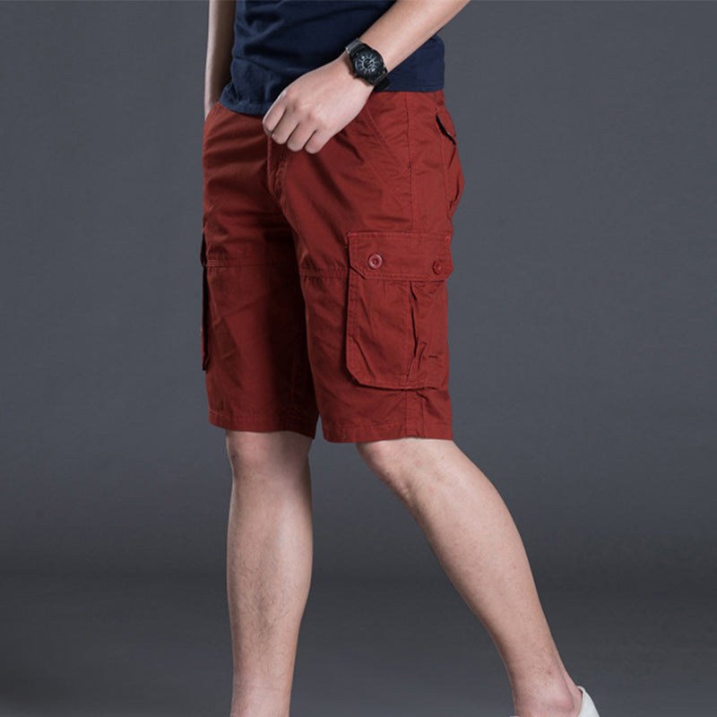 Pantalones cortos cargo para hombre con múltiples bolsillos
