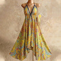 New Arrival Women's Boho Deep V Halter Maxi Dress